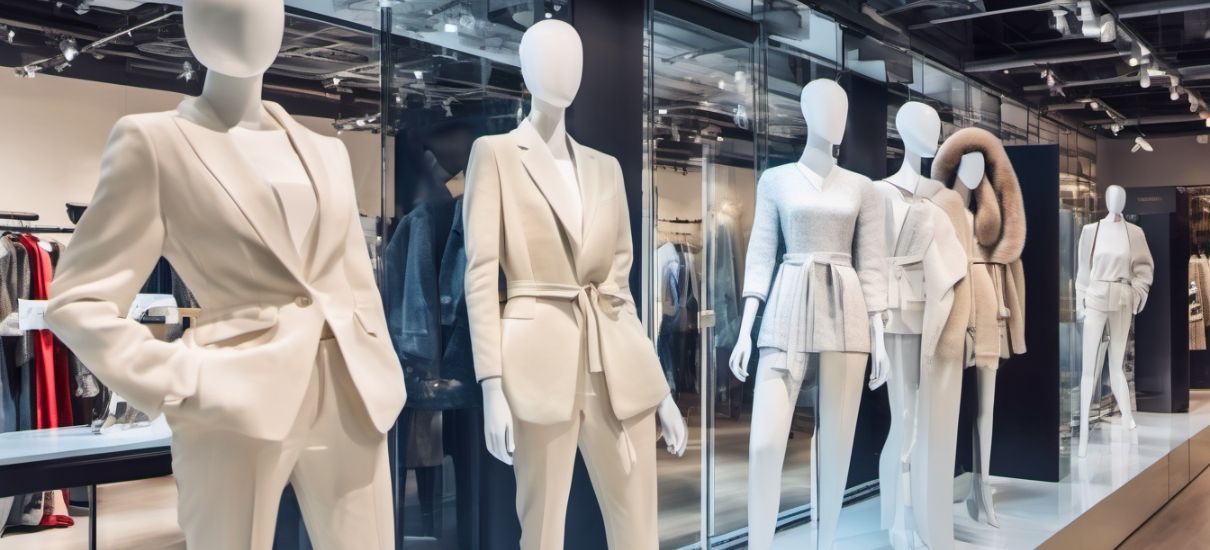 Mannequins de vitrine, buste mannequin, et agencement de magasin