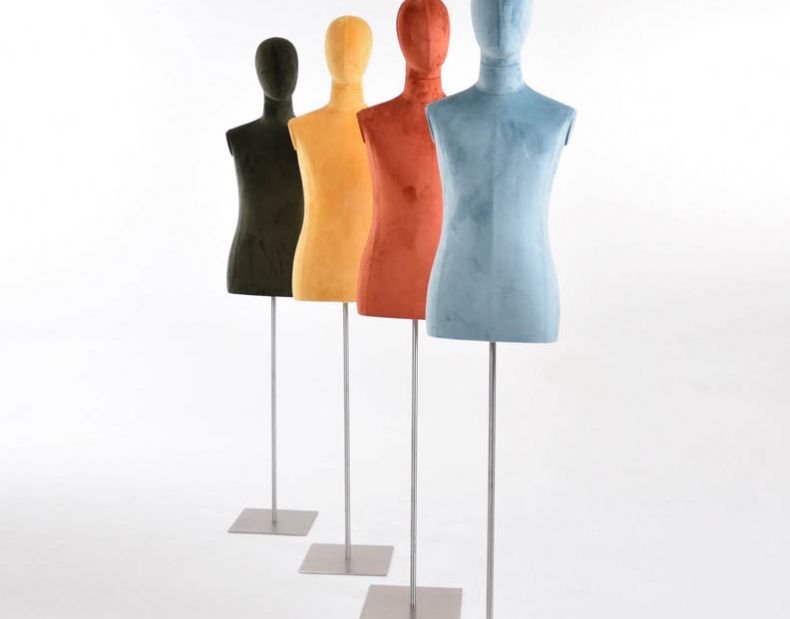 Fabric mannequin busts