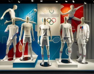 Maniquíes deportivos en el corazón de su tienda