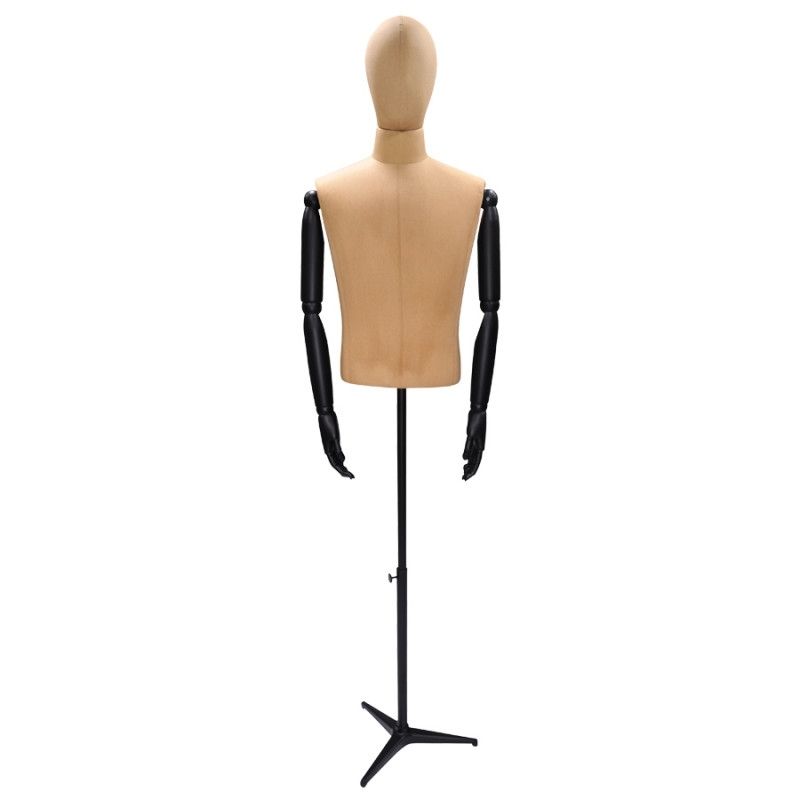 1/2 male bust vintage style with wooden arms : Bust shopping