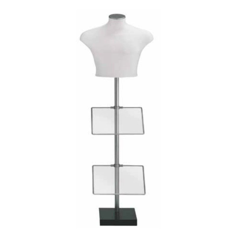 1/2 torso manichino uomo, con 2 piatti espositivi : Bust shopping