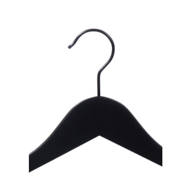 Image 1 : x10 black wooden hangers for ...