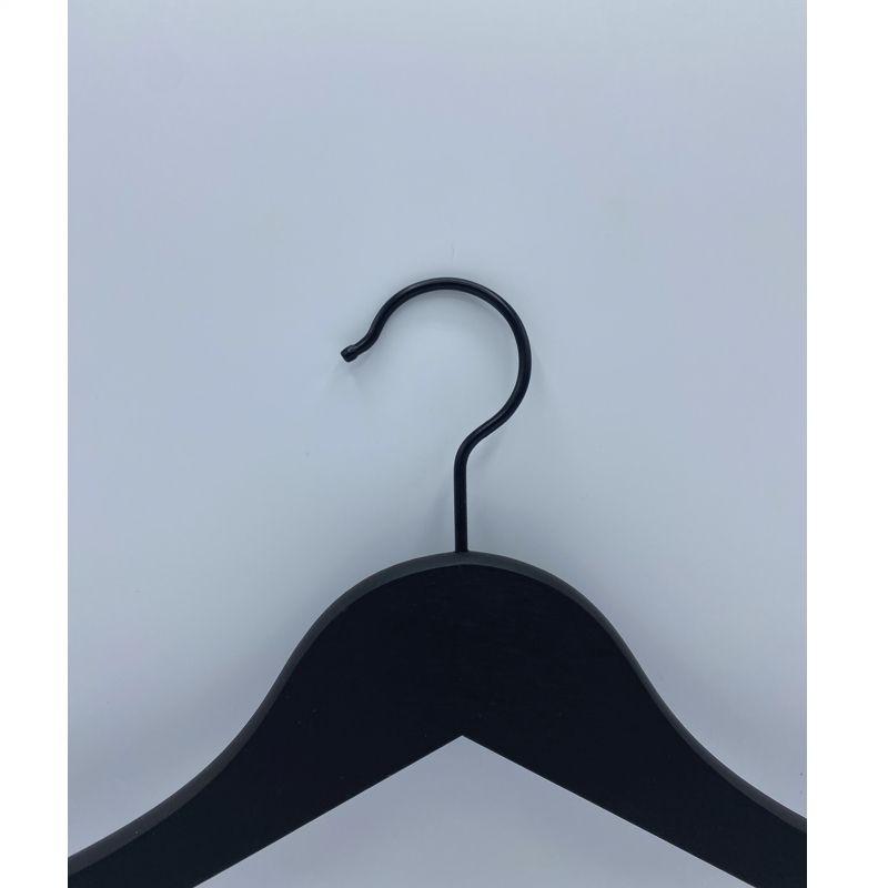 Image 5 : x10 black wooden hangers for ...