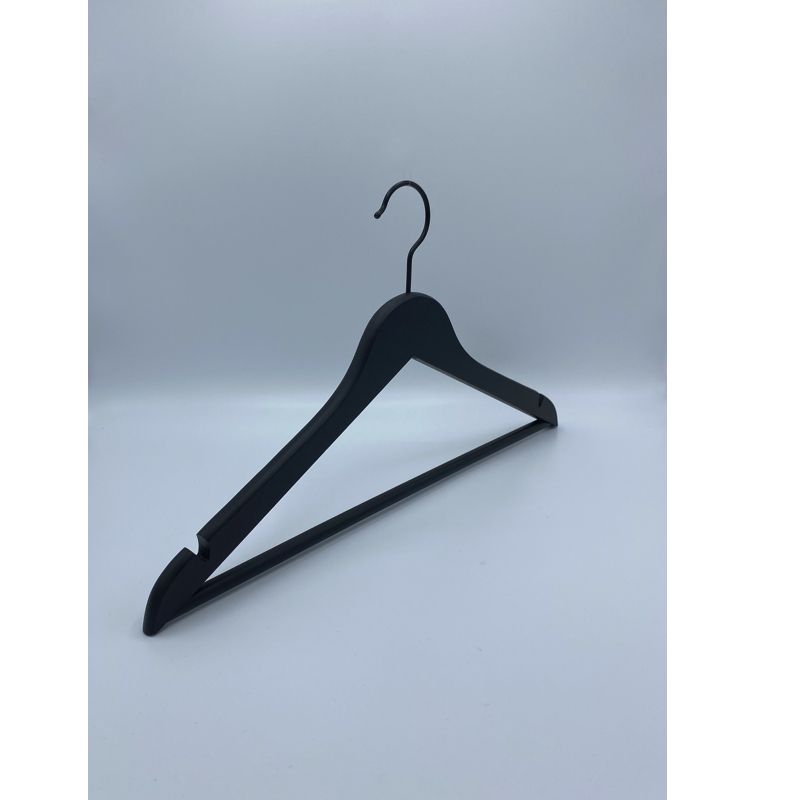 Image 6 : x10 black wooden hangers for ...