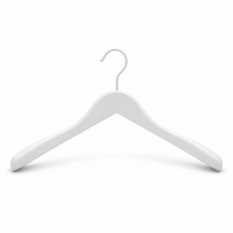 10 cintres en bois blanc 39 cm : Cintres magasin