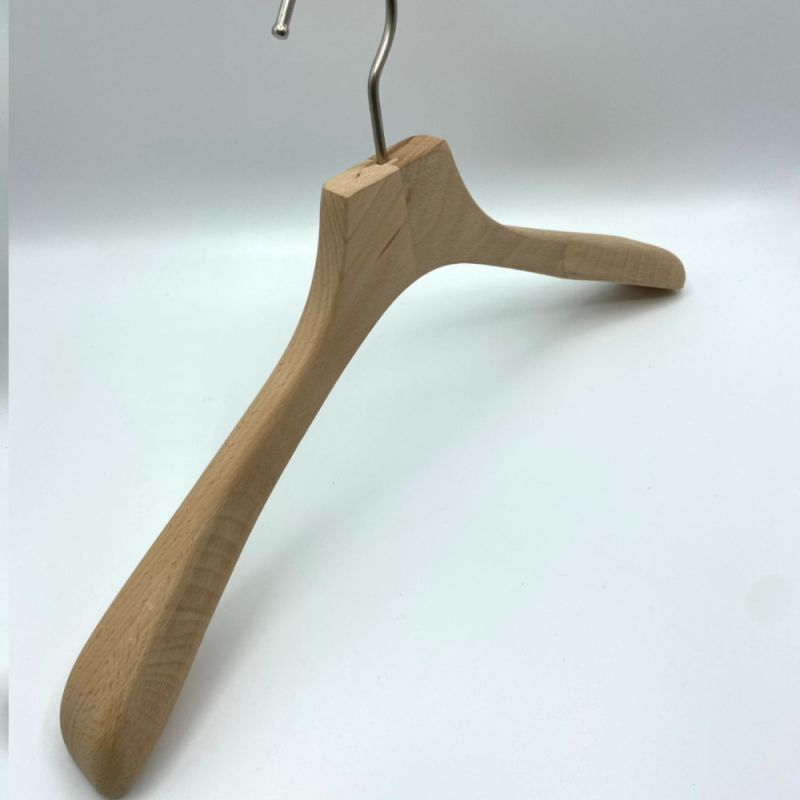 MAWA Grucce In Legno Di Faggio Certificato FSC® - Set Da 10, Salvaspazio, Gancio Girevole 360°, Antiscivolo, Per Camicie E Giacche, 42 Cm, Colore Naturale, Made In Germany