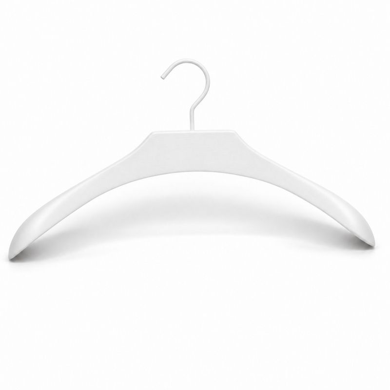 Confezione da 10 appendiabiti bianchi di design - 44 cm - Spalle ... 10 Grucce legno bianco 44 cm : Cintres magasin