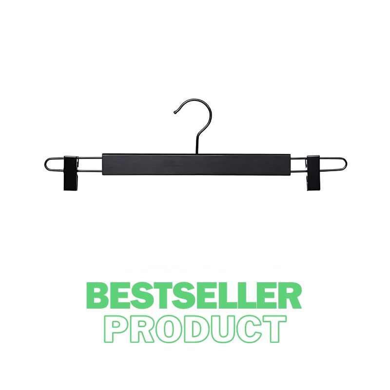 10 Hanger with clips black finish 42 cm : Cintres magasin