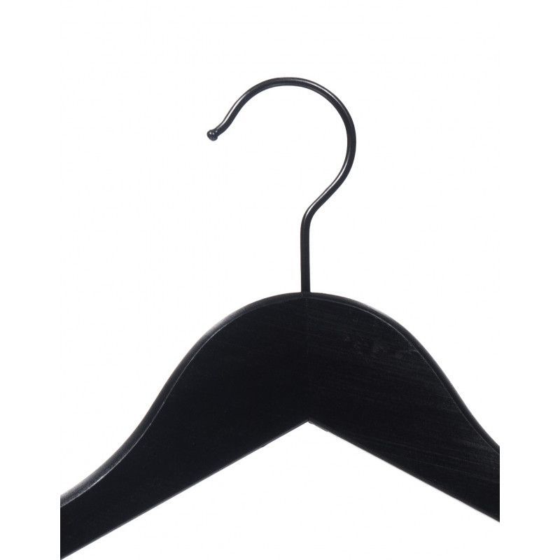 Image 1 : Black Wooden hanger for shirts ...