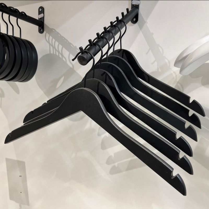 Image 5 : Black Wooden hanger for shirts ...