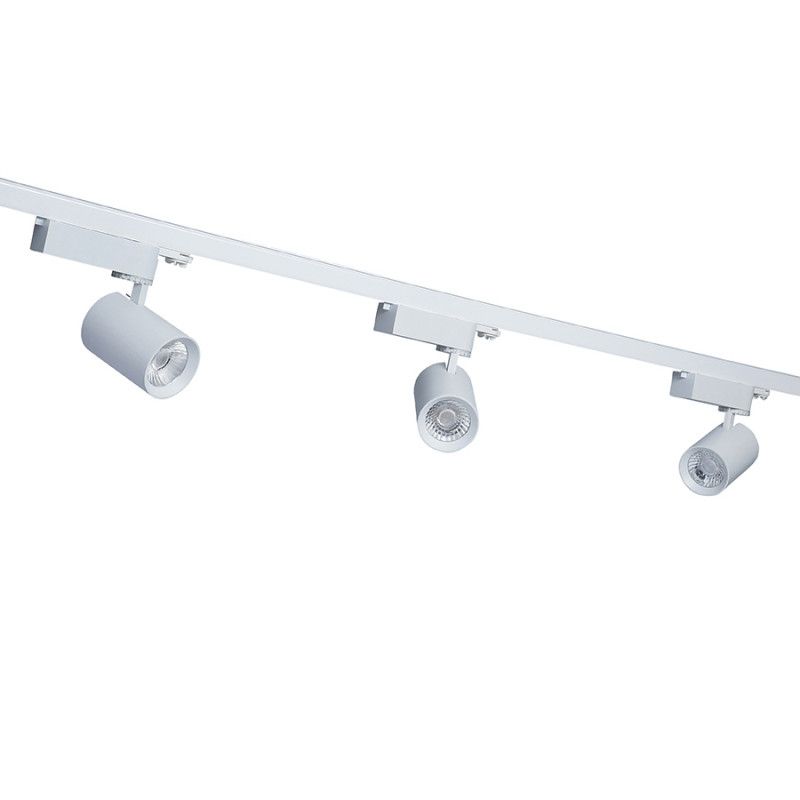 10 spots eos blanc led rail 10 metres`32w 3000 lumens