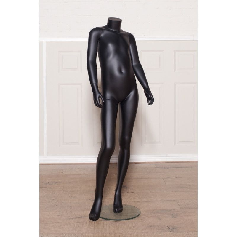 10 years old headless mannequin black finish : Mannequins vitrine
