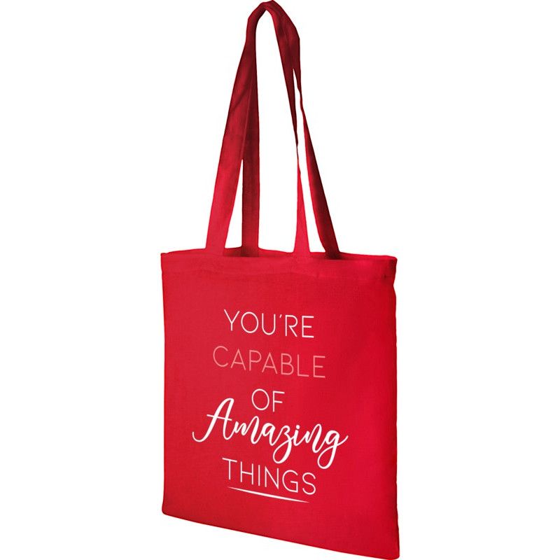100 bolsas de algod&oacute;n natural rojo : Tote bags