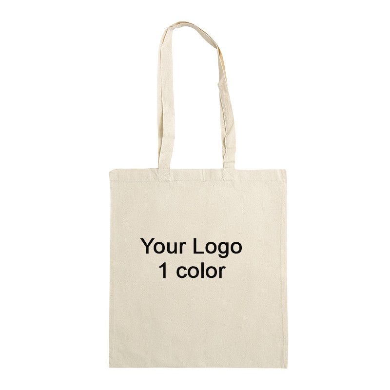 100 sacchetti personalizzati in cotone naturale 1 color : Tote bags