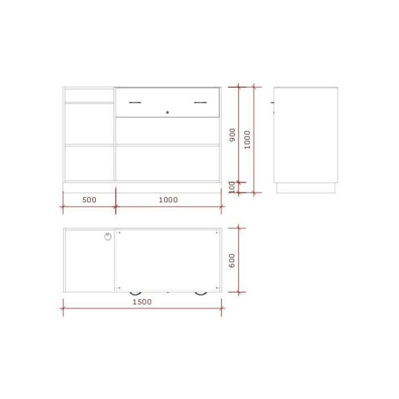 Image 5 : Sales counter 150 cm with ...