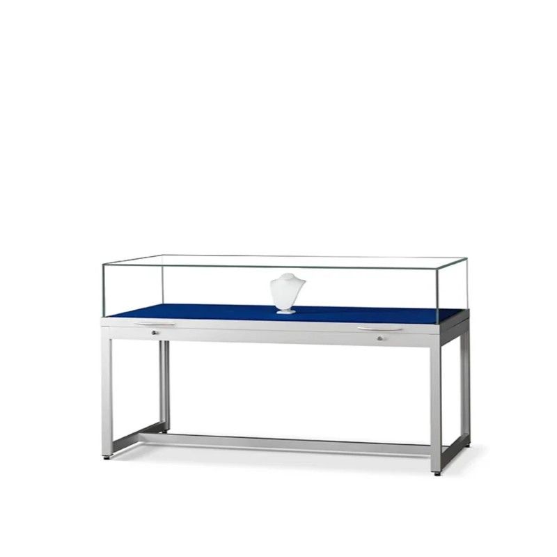 150 cm silver exhibition window with glass bell : Mobilier shopping