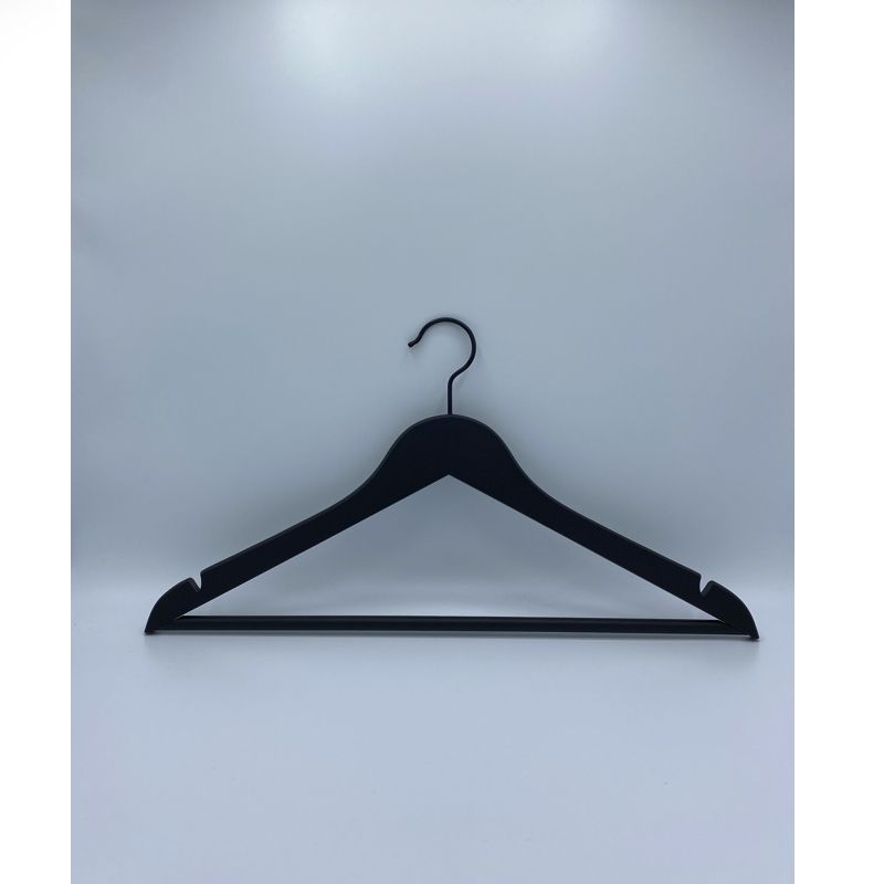 Image 5 : x25  Black wooden hangers with ...