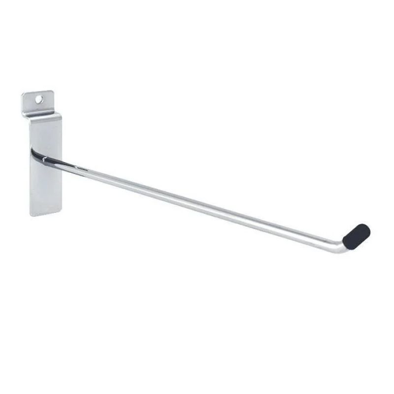 25 cm single hook with black cap : Mobilier shopping