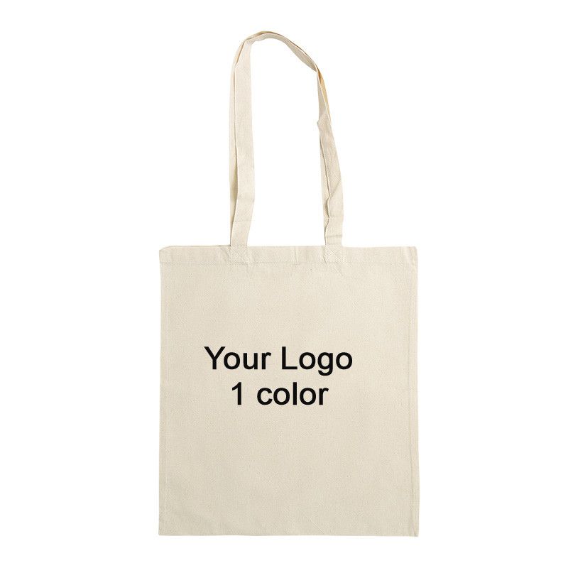 250 sacchetti personalizzati in cotone naturale 1 color : Tote bags