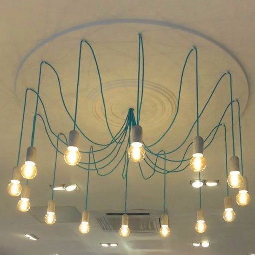 Image 4 : 2x Lampes à suspension filament + rail ...