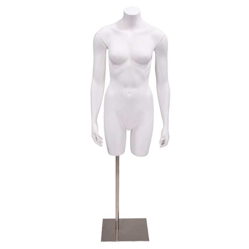 3/4 female bust with arms white finish and base : Bust shopping