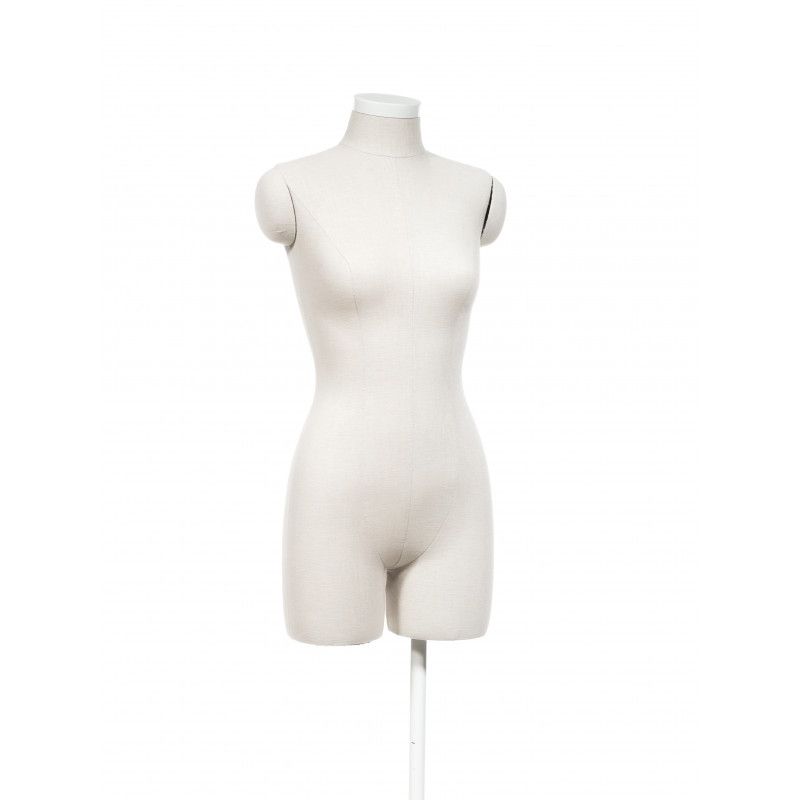 Mannequin Bottom Torso White Fabric covered 14" height 12" width 