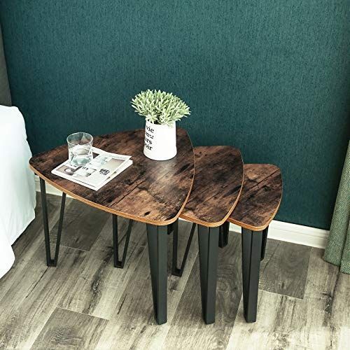 Tavolo Nidificazione Home Deco Factory HD6148 - Legno Beige, Design Elegante E Multifunzionale - Foto 3