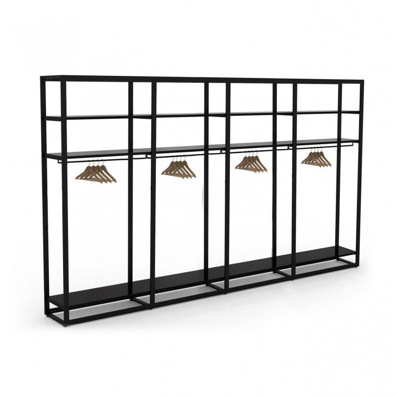 Baukastensystem regal Bigshop Kit 8805 schwarz.
Dieses vollständig modulare ... 3 stockiges Metallregal XL H 240 x 419 x 45 CM : Mobilier shopping