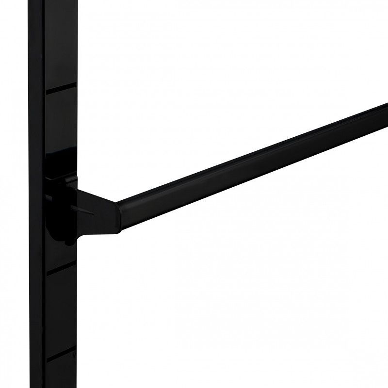 Barre frontale pour gondole magasin noire 100 cm : Portants shopping