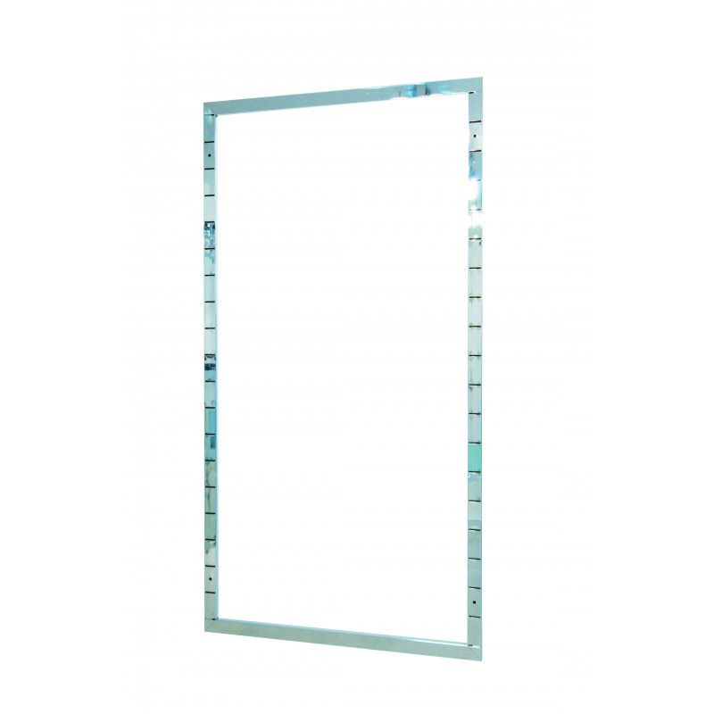 Système murale pour gondole murale, cadre en métal ... Cadre pour gondole murale chrome 200cm : Mobilier shopping