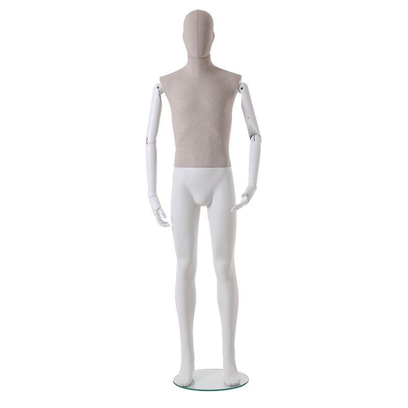 Herre schaufensterfiguren mit leinen und arm : Mannequins vitrine