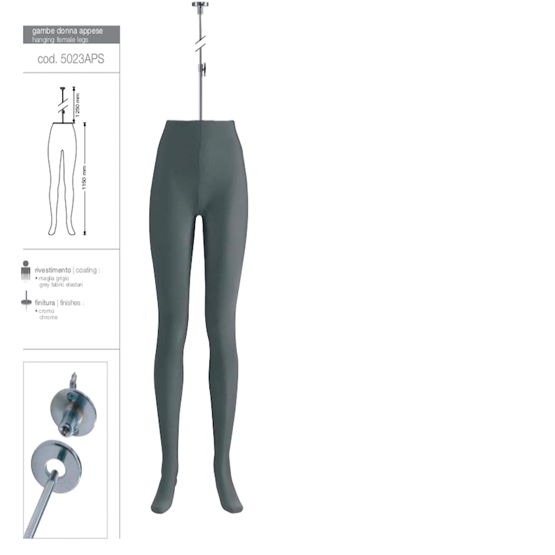 Jambes mannequin flexible femme gris : Mannequins vitrine