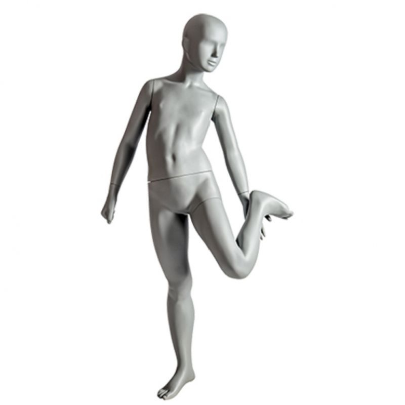 Kid mannequins in grey color 8 years old : Mannequins vitrine