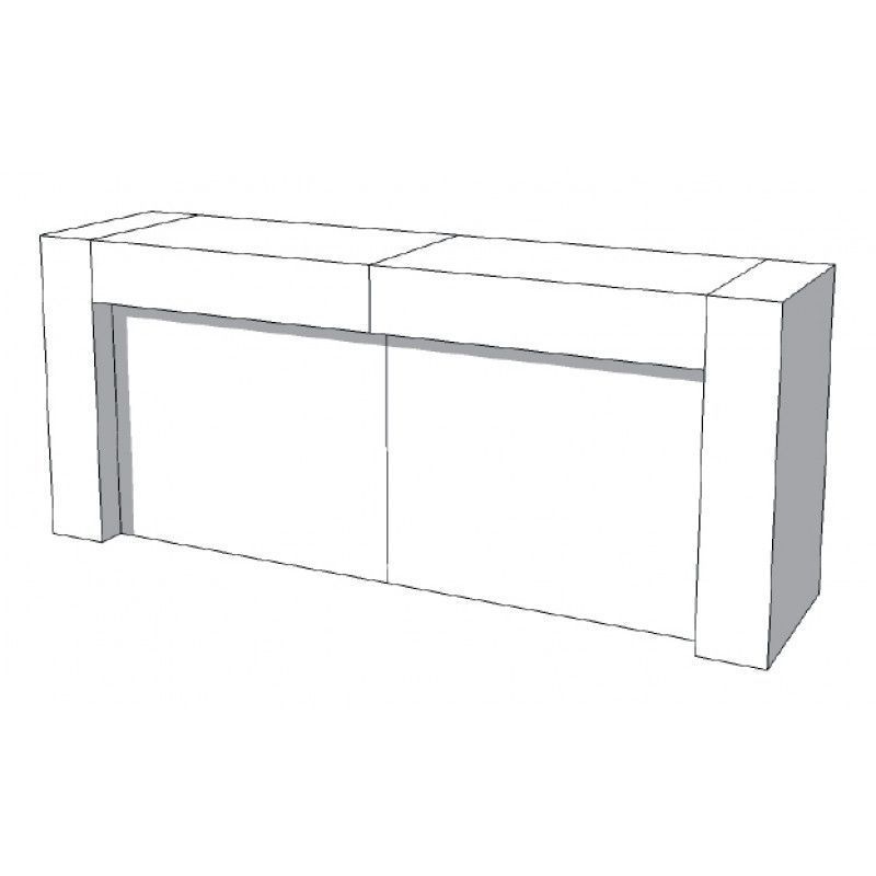 Mostrador de madera, color blanco, 240cm.
Mobiliario para tiendas y ... Mostrador para tienda con cajones : Comptoirs shopping