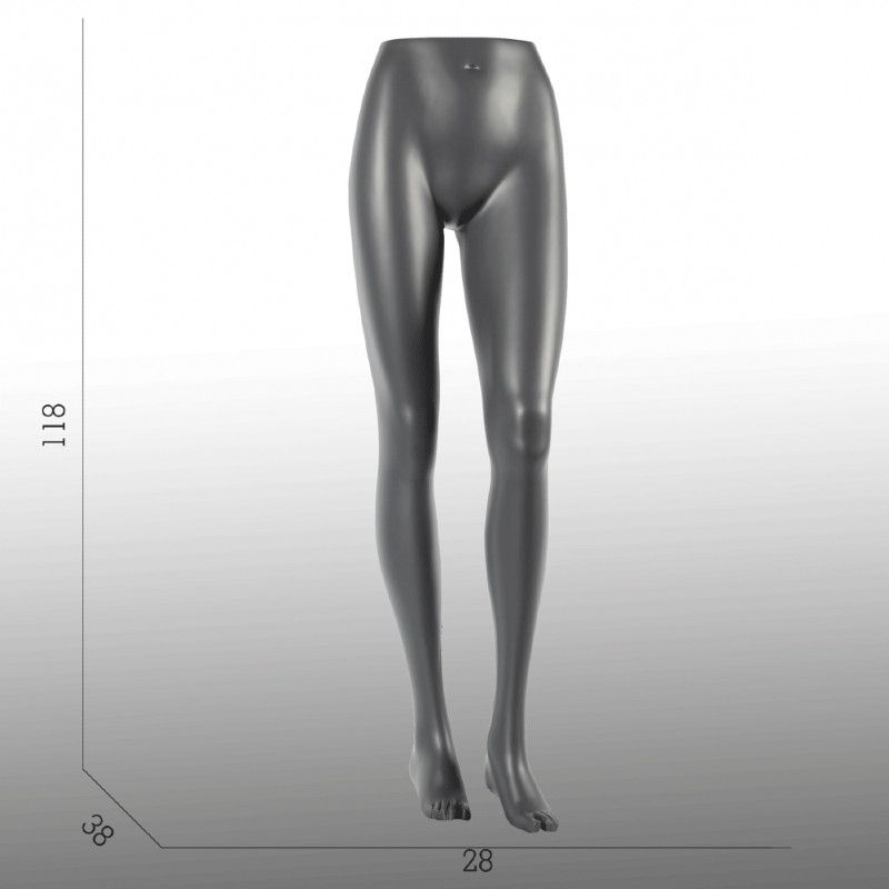 Paire de jambes mannequins femme gris avec fixations dans le ... Paire de jambes mannequin femme gris : Mannequins vitrine