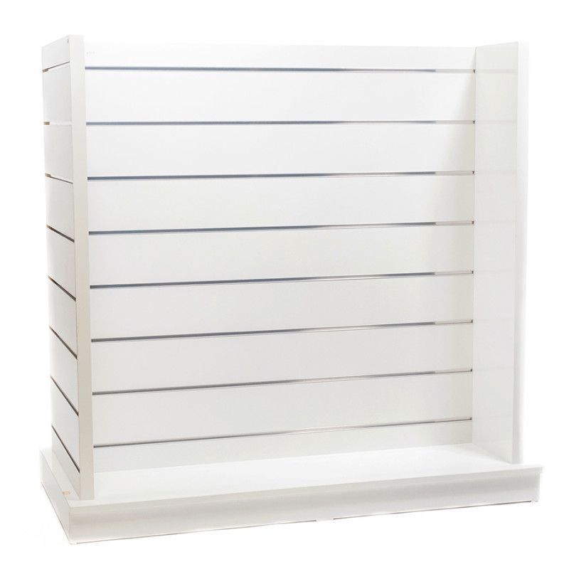 Panneau rainur&eacute; blanc S-SLP-007 : Mobilier shopping