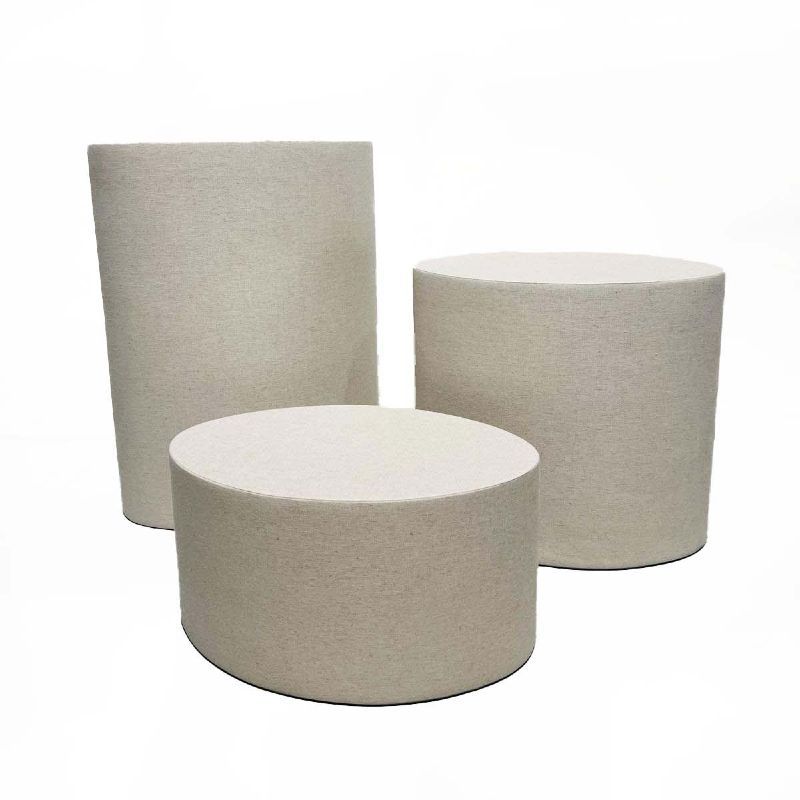 Exprimez vos présentations avec notre Podium en Lin Naturel ... Podium en lin naturel 45CM : Mobilier shopping