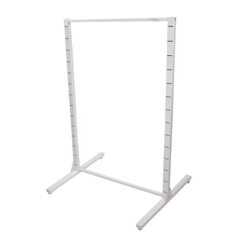 Portant m&eacute;tal blanc : Mobilier shopping