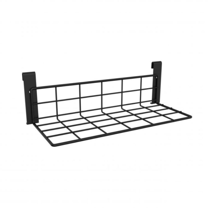 pr&eacute;sentoir en grillage m&eacute;tallique noir - 100x100 : Mobilier shopping