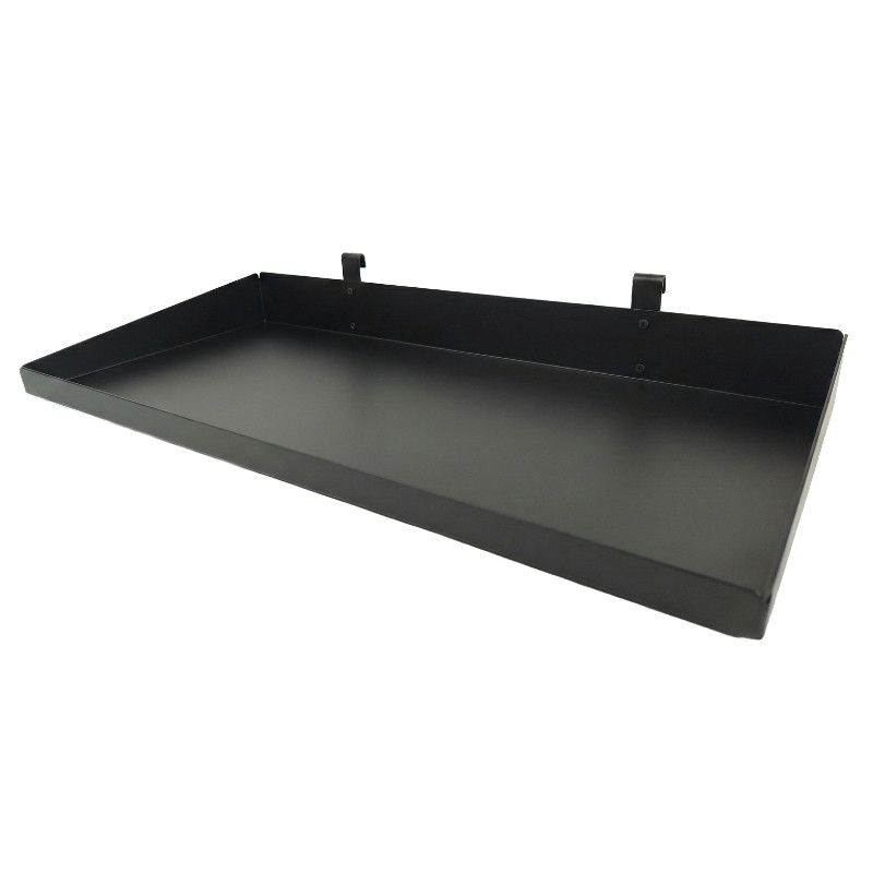 XL display shelf in matte black metal : Mobilier shopping