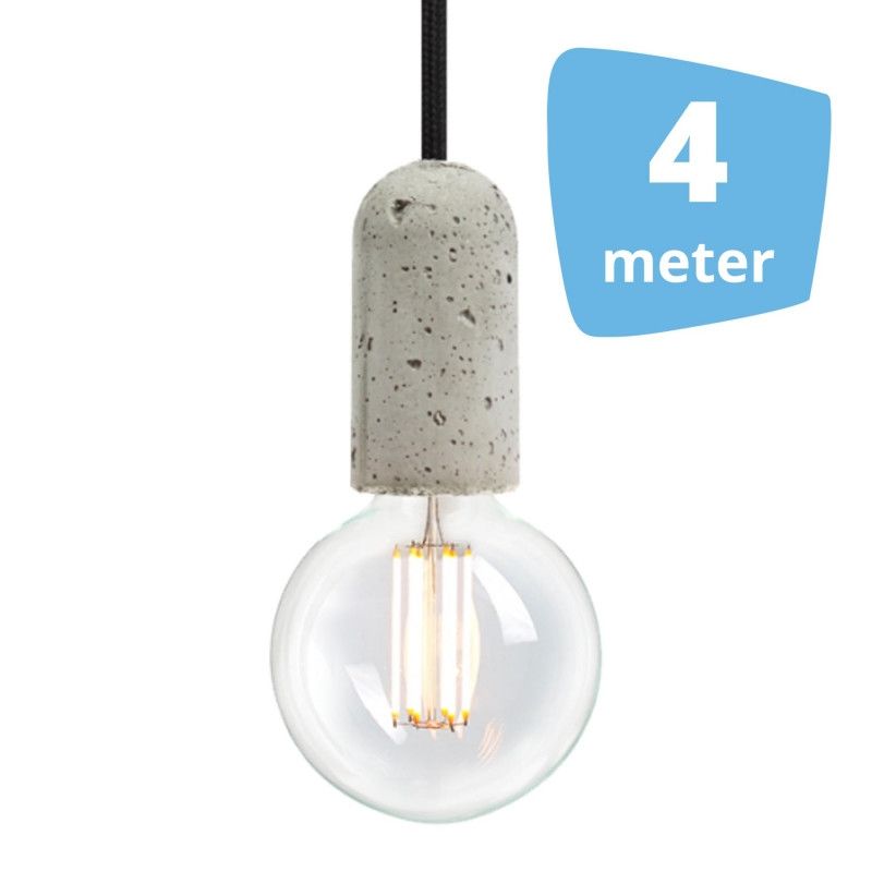 4x Lampes &agrave; suspension filament + rail 4M : Spots