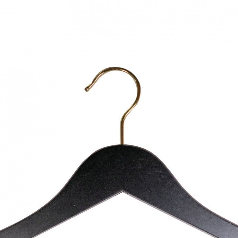 Image 1 : Packung mit 50 schwarzen Holzkleiderb ...