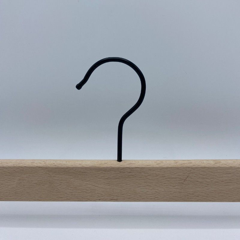 Image 7 : 50 wooden hangers metal clips ...