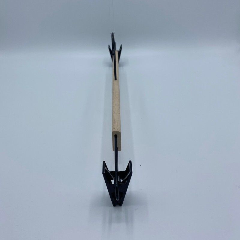 Image 5 : 50 wooden hangers metal clips ...