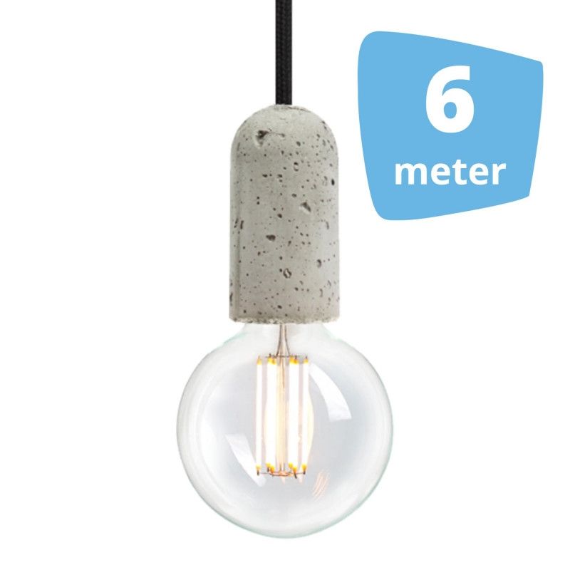 6x Lampes &agrave; suspension filament + rail 6M : Spots
