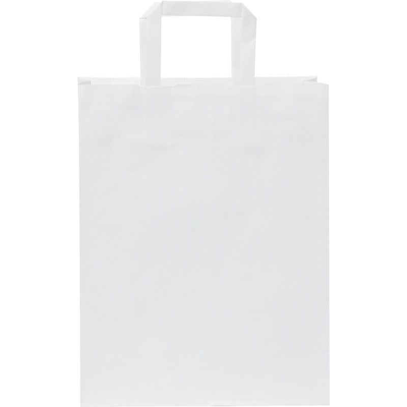 Image 1 : White Kraft 80g paper bag ...