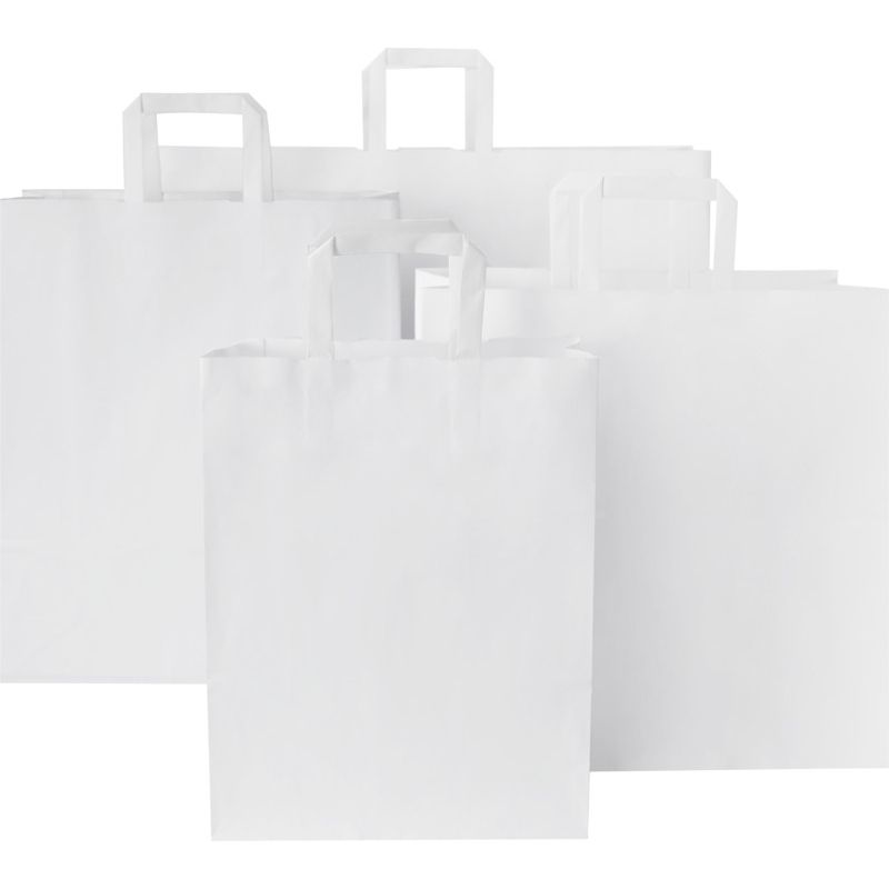 Image 5 : White Kraft 80g paper bag ...