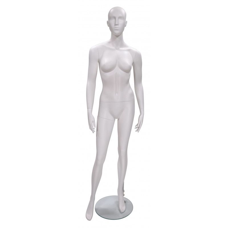 Abstract female mannequin white finish : Mannequins vitrine