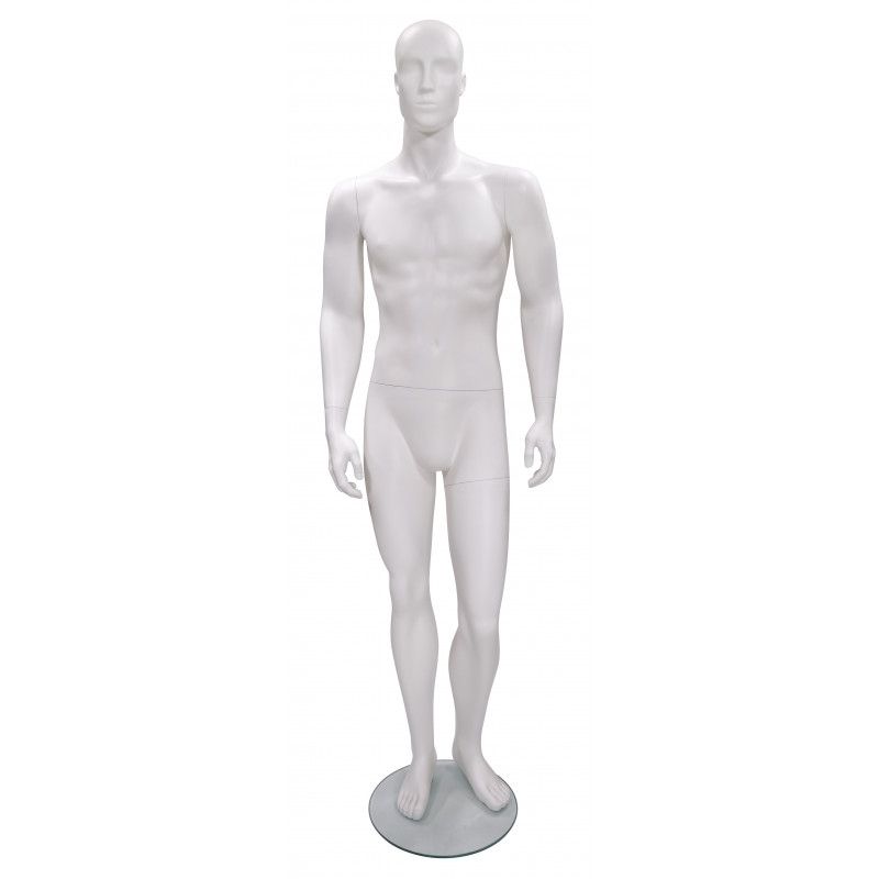Abstract man mannequin white color : Mannequins vitrine