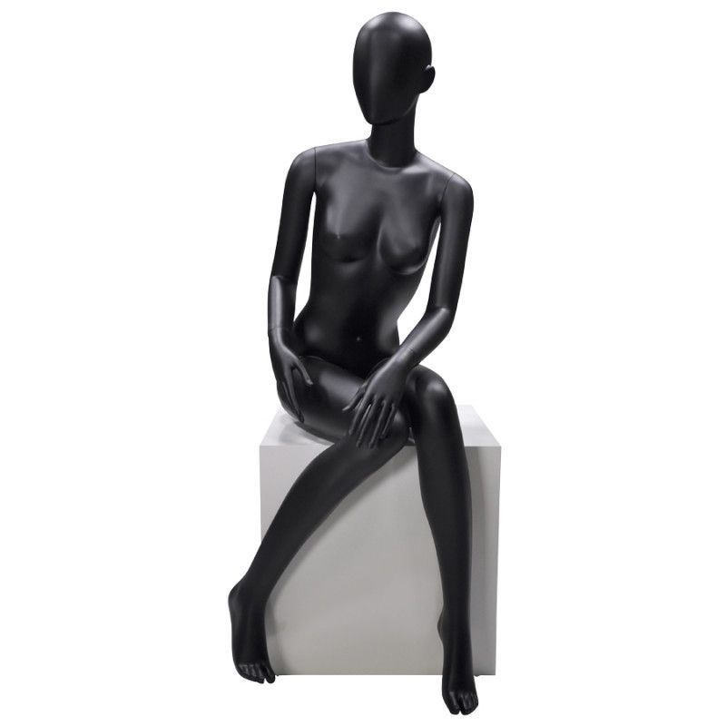 Image 1 : Abstract seated female mannequins black ...